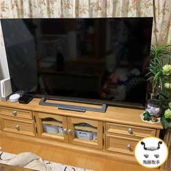 テレビボード巾150cm(ナチュラル色)|ガラス扉|陶器取手