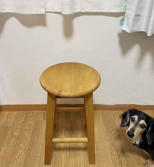 ペットにも優しい自然塗料のスツール