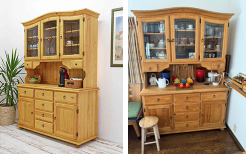 色の変化を楽しむパイン家具