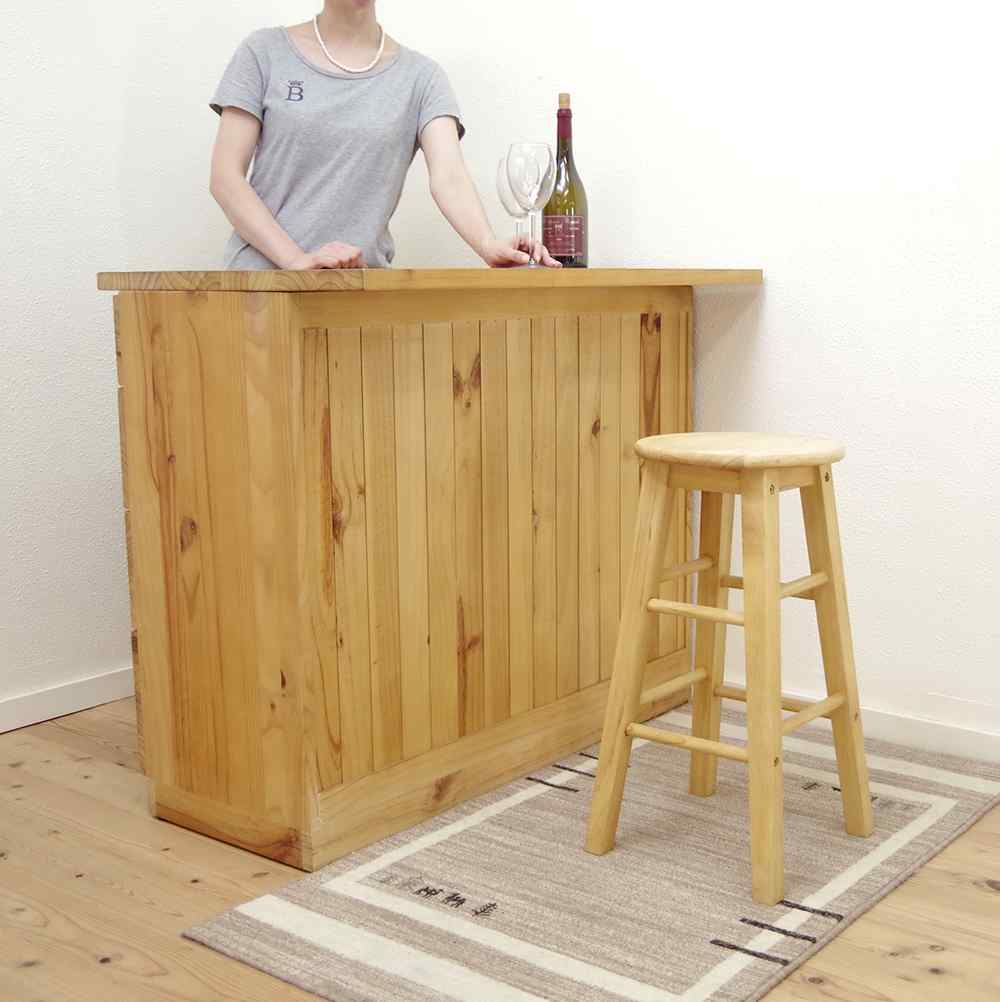 カウンター用パインスツール